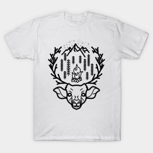 mountains deer T-Shirt